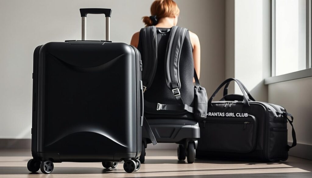 ergonomic travel gear luggage features